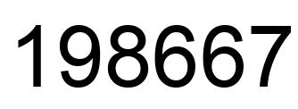 Number 198667 black image