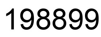 Number 198899 black image