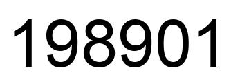 Number 198901 black image