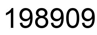 Number 198909 black image