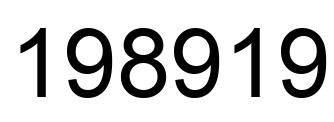 Number 198919 black image