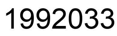 Number 1992033 black image