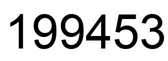 Number 199453 black image