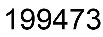 Number 199473 black image