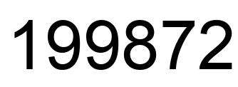 Number 199872 black image