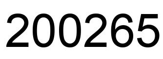 Number 200265 black image