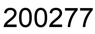 Number 200277 black image