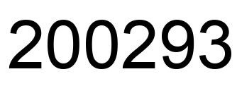 Number 200293 black image