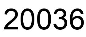 Number 20036 black image