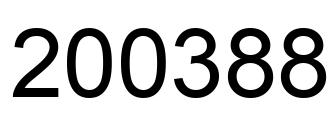 Number 200388 black image