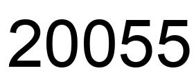 Number 20055 black image