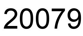 Number 20079 black image