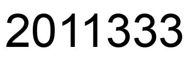 Number 2011333 black image