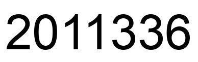 Number 2011336 black image