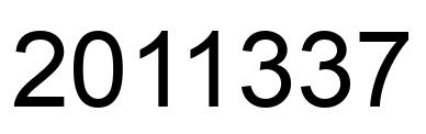 Number 2011337 black image
