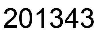 Number 201343 black image