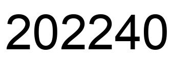 Number 202240 black image