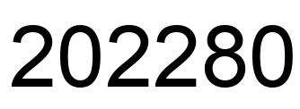 Number 202280 black image