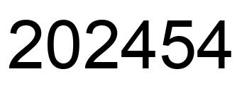 Number 202454 black image
