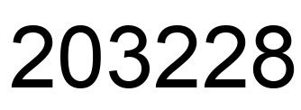 Number 203228 black image