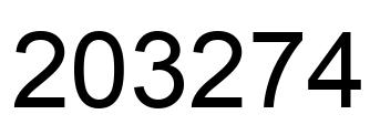 Número 203274 imagen negro
