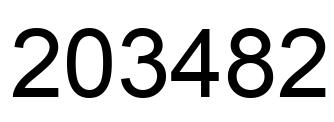 Number 203482 black image