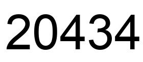 Number 20434 black image