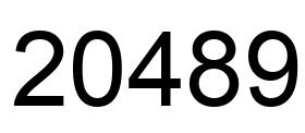 Number 20489 black image