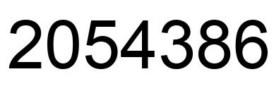Número 2054386 imagen negro