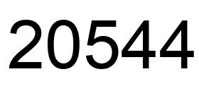 Number 20544 black image