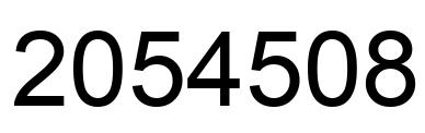 Number 2054508 black image