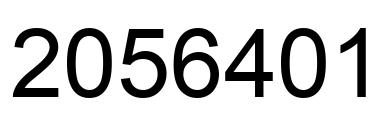 Number 2056401 black image