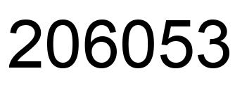 Number 206053 black image