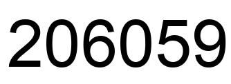 Número 206059 imagen negro