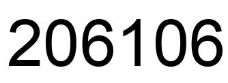 Number 206106 black image