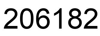 Number 206182 black image