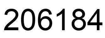 Number 206184 black image