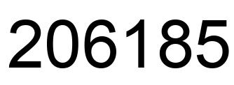 Number 206185 black image