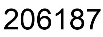 Número 206187 imagen negro