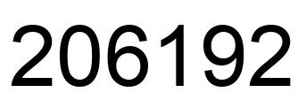 Number 206192 black image