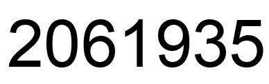 Number 2061935 black image