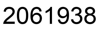 Number 2061938 black image