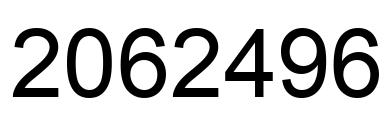 Number 2062496 black image