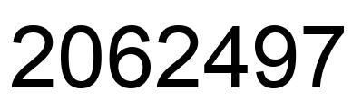 Number 2062497 black image