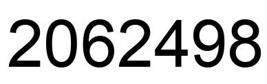 Number 2062498 black image