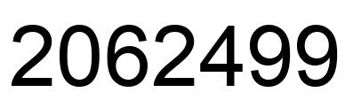 Number 2062499 black image