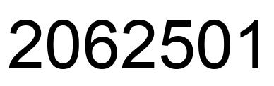 Number 2062501 black image