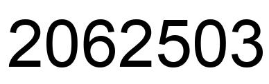 Number 2062503 black image
