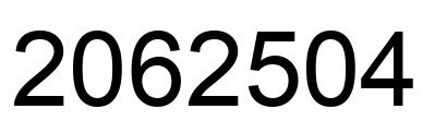 Number 2062504 black image