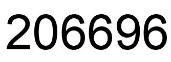 Number 206696 black image